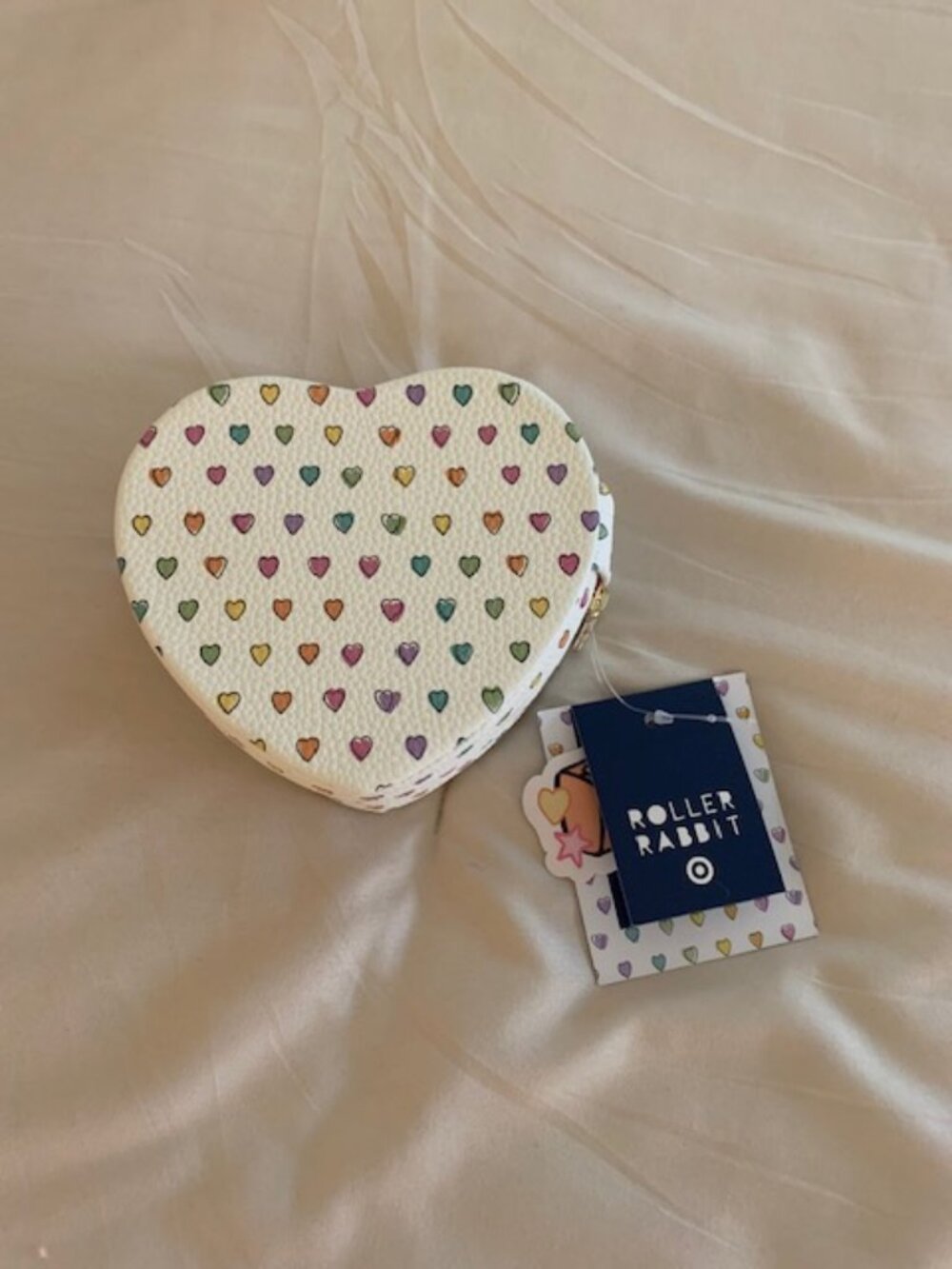 Roller Rabbit X Target Disco Hearts Wave Heart Shaped Jewelry Box NWT